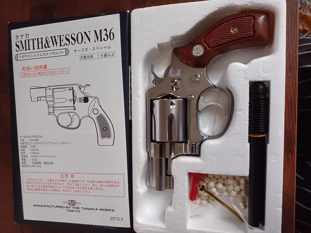 タナカ　S＆W M60 チーフ　Ver　 2.1　ガスガン　おまけつき