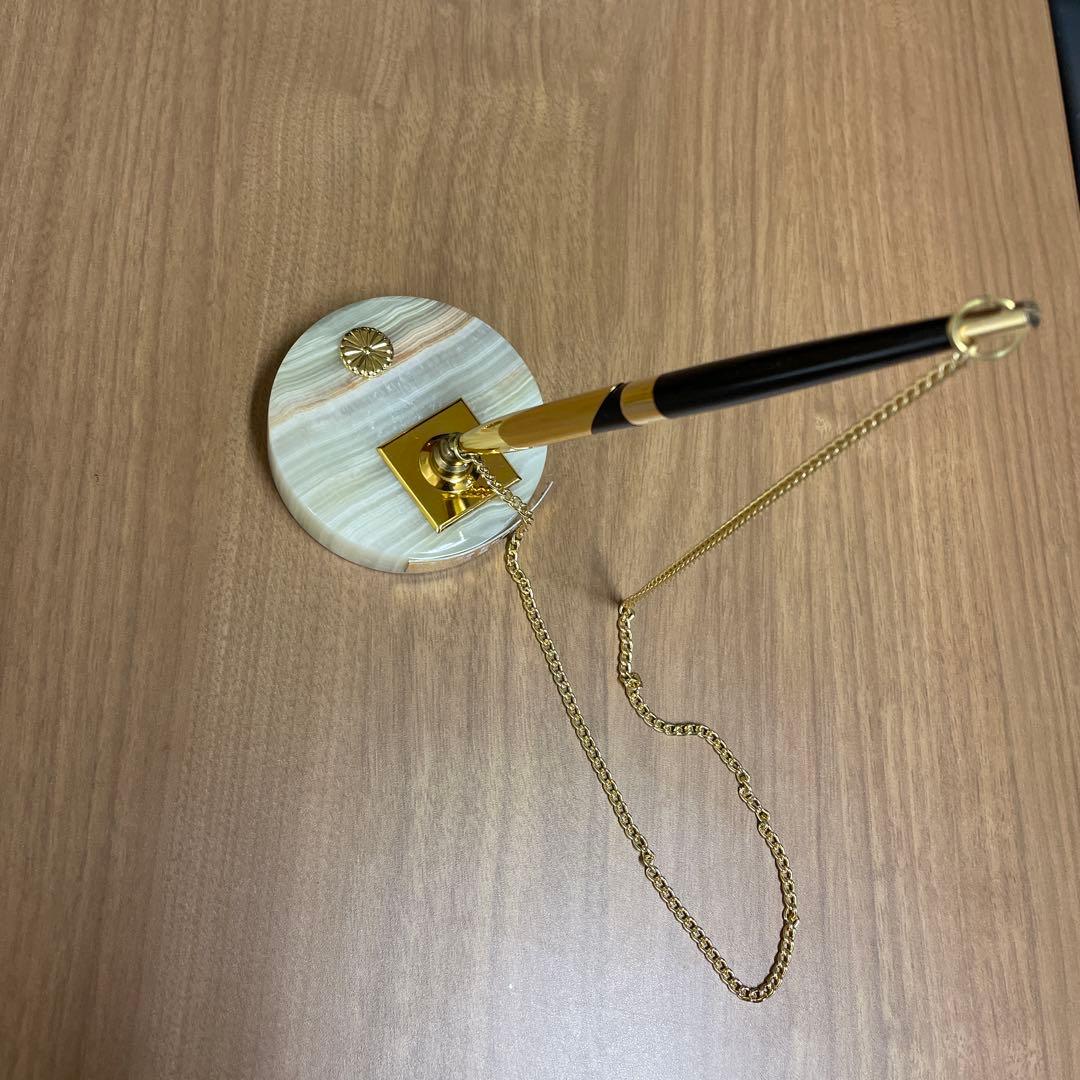 皇居　土産　デスクペンスタンド チェーン付き