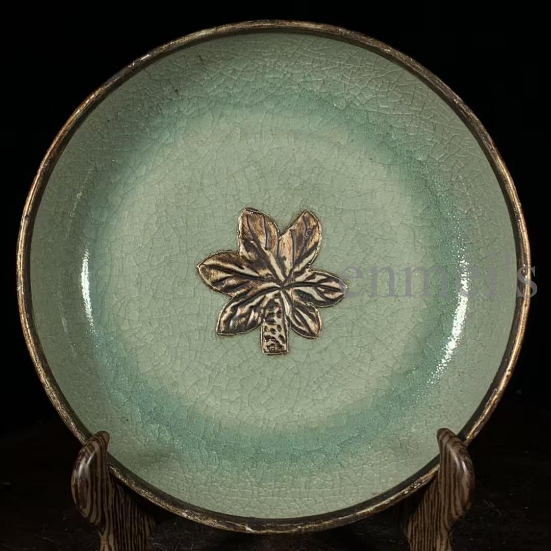 中国古美術・宋汝窯・汝窯・巻足洗・銀嵌細工・古陶磁・茶道具・書道具・飾皿・置物