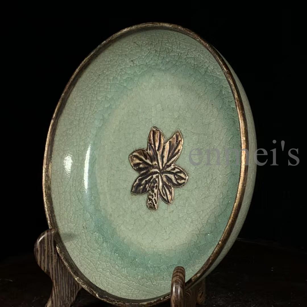 中国古美術・宋汝窯・汝窯・巻足洗・銀嵌細工・古陶磁・茶道具・書道具・飾皿・置物