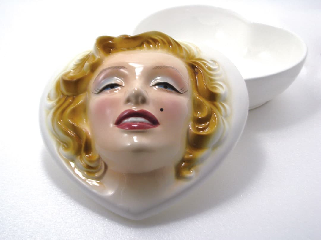 【超レア】マリリンモンロー ♪ フェイスキャニスター☆clay art 陶磁器製