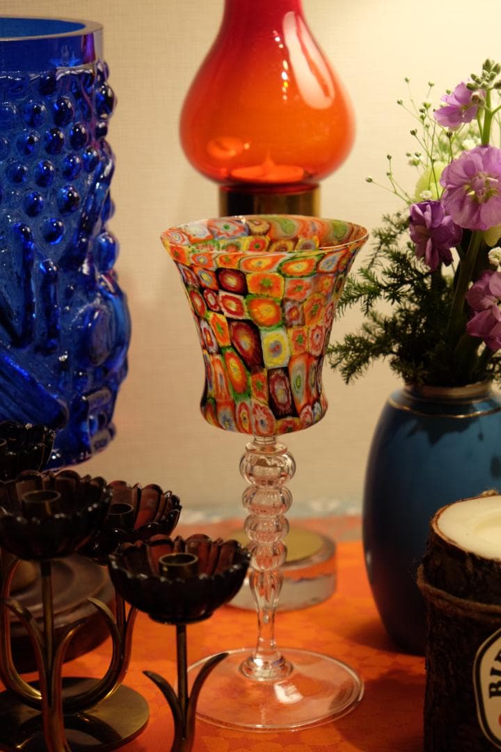 吹きガラス ワイングラス 民藝/茶碗/江波冨士子/黒木国昭/藤田喬平/舩木倭帆