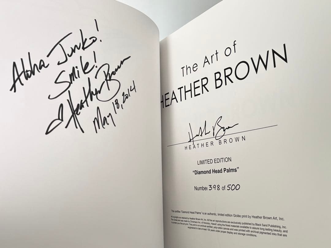 ヘザーブラウン 限定版 作品集 アートブック 直筆サイン入り ジクレー①