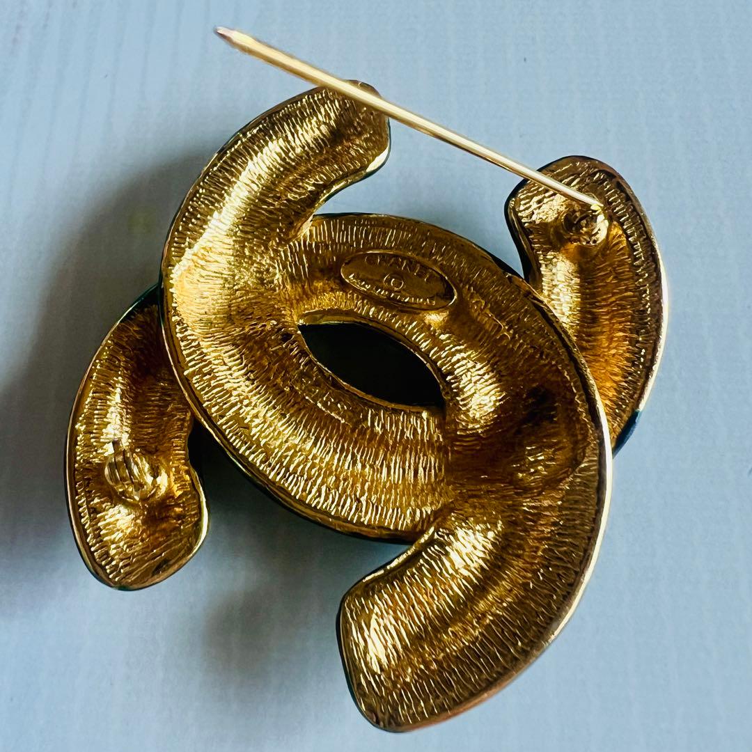 ⭐️シャネル CHANEL ココマーク ヴィンテージ ブローチ マメ刻印入り