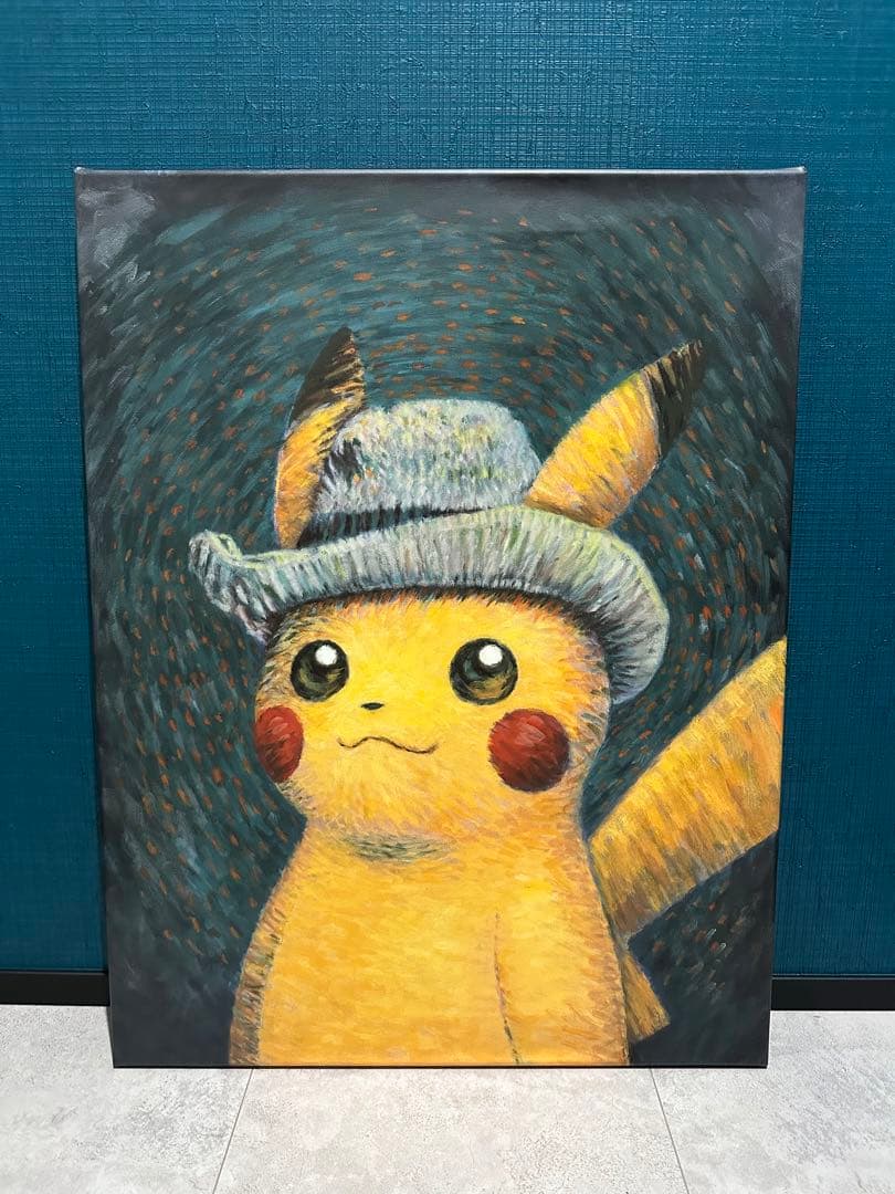 【新品】ゴッホピカチュウ イーブイ　２枚セット　キャンバスM