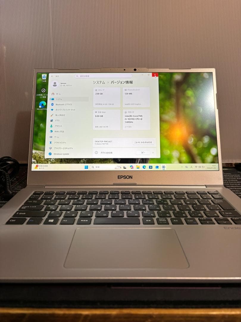 【値下げ】エプソン・エンデバーNA710E・10世代i5・256GB・8GB
