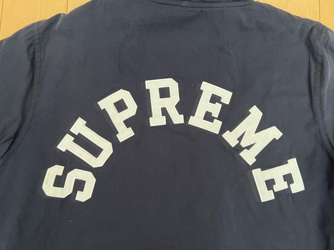 Supreme ネイビー ジャケット CHAMPION XL