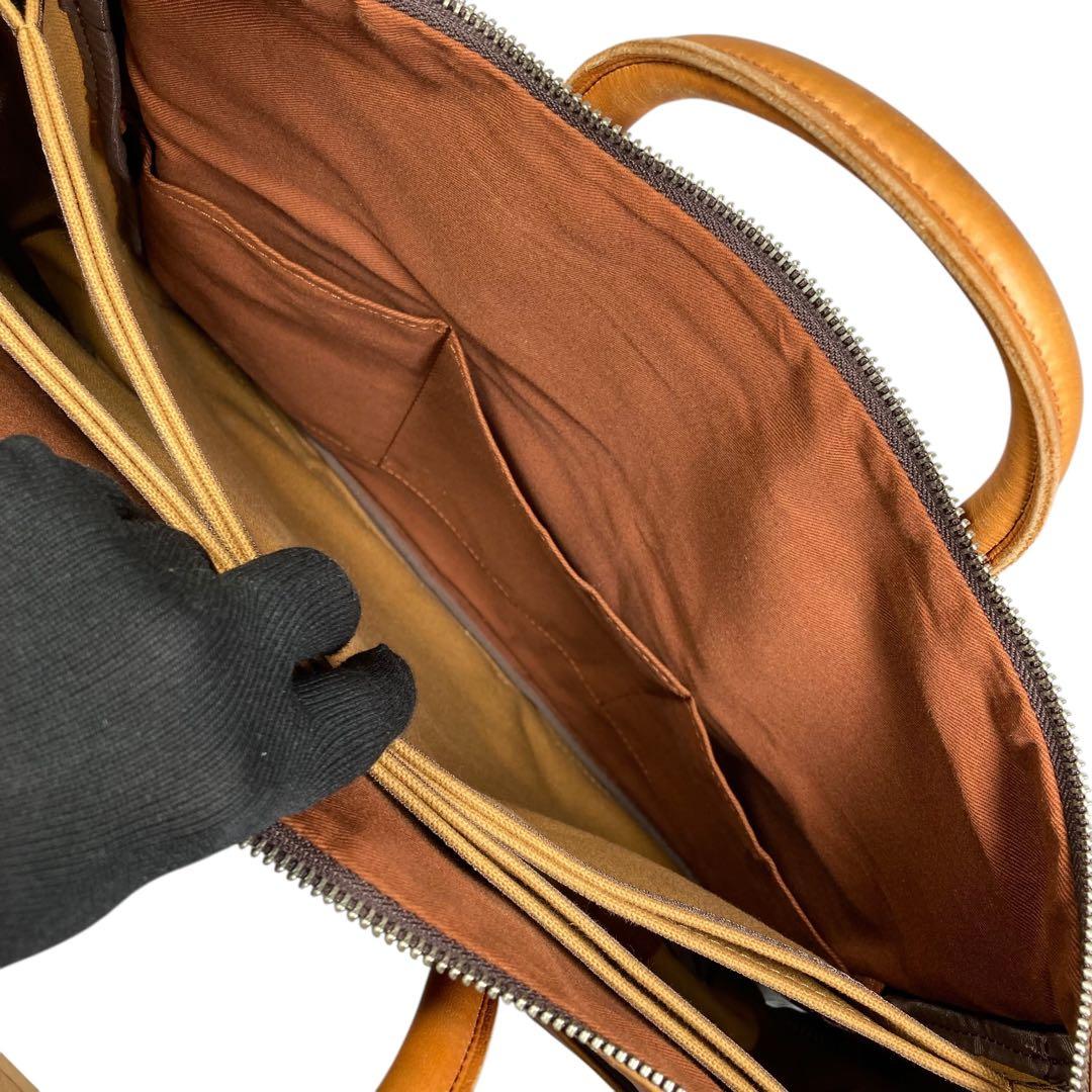 バギーポート 神戸 2way ビジネスバッグ 本革 帆布 A4 キャメル メンズ