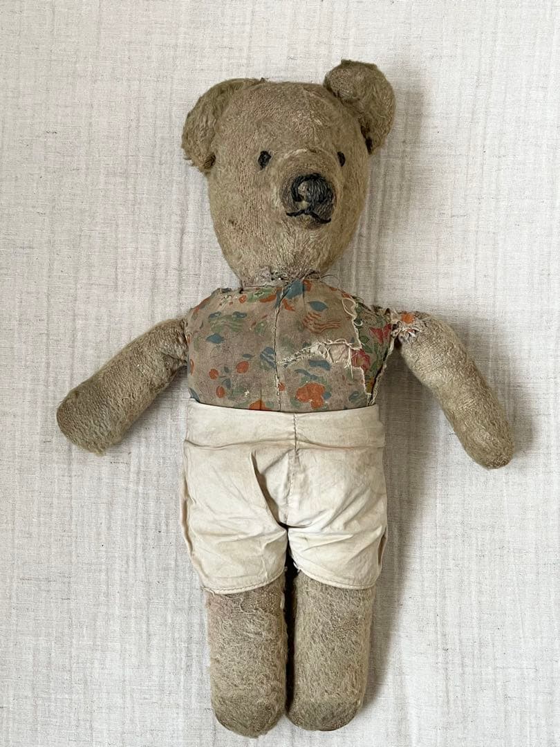 アンティークヴィンテージ修理修復ハンドメイドドールテディベア ぬいぐるみセット