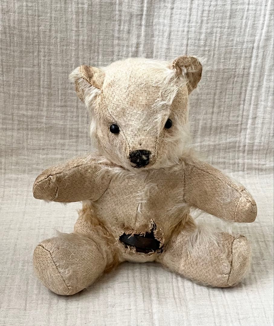 アンティークヴィンテージ修理修復ハンドメイドドールテディベア ぬいぐるみセット