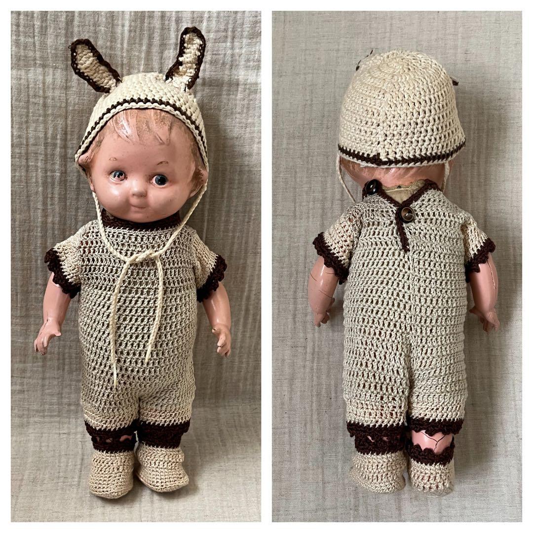 アンティークヴィンテージ修理修復ハンドメイドドールテディベア ぬいぐるみセット