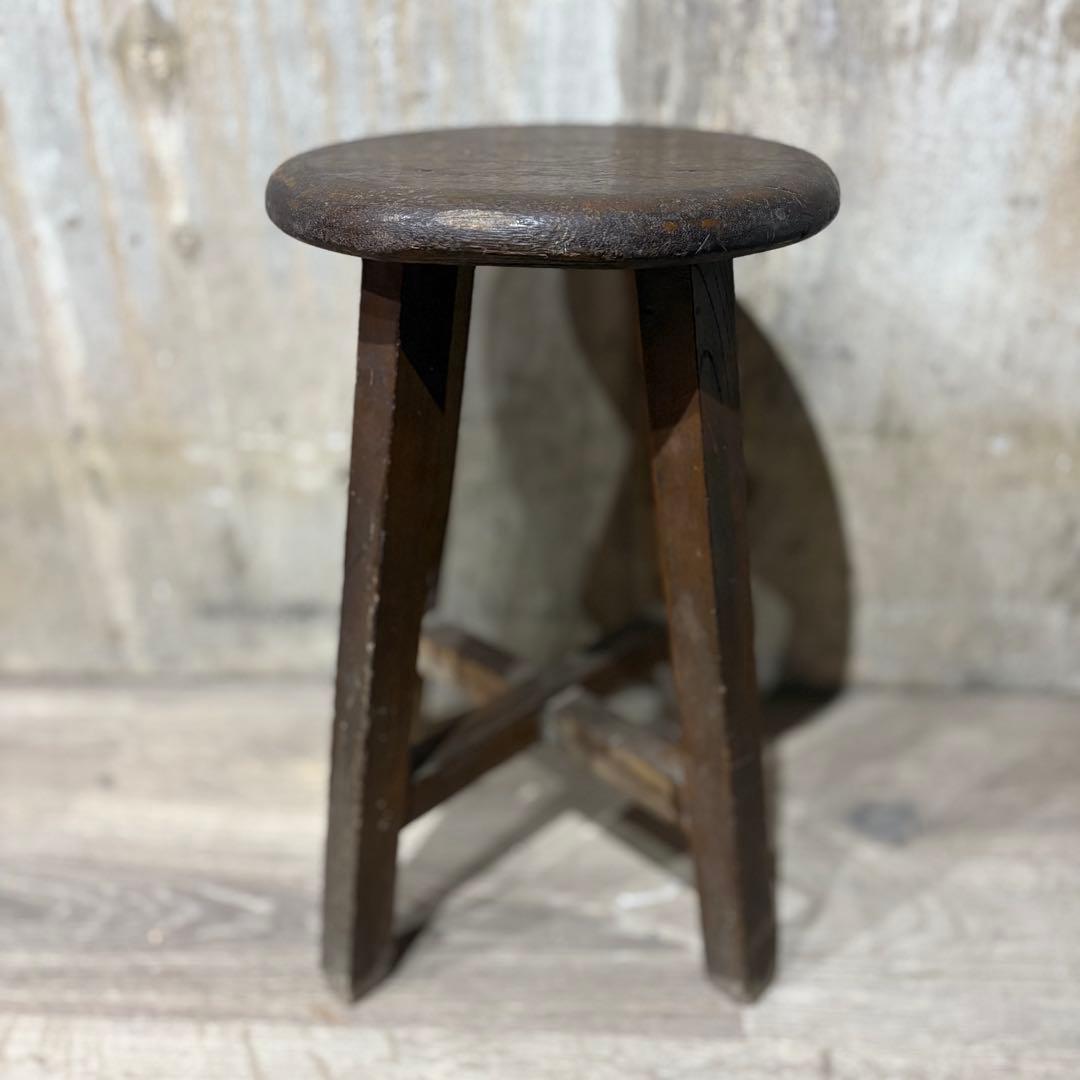 ヴィンテージ　丸スツール　ラウンドスツール　古道具