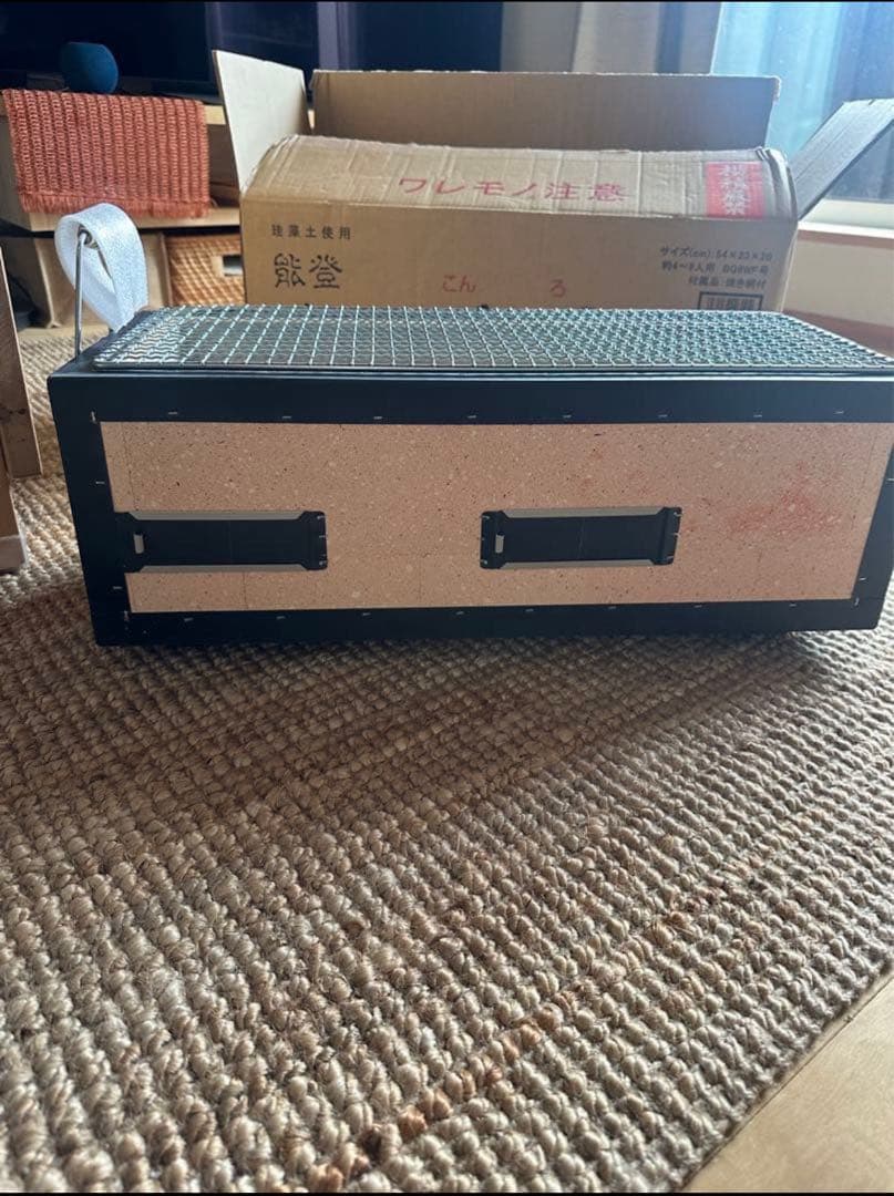 炭用バーベキュー　コンロ　鍵主工業　珪藻土炭火コンロBQ8WF (4人〜8人用)