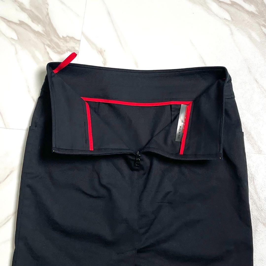 PRADA プラダスポーツ ミドルスカート タイトスカート レディース ネイビー