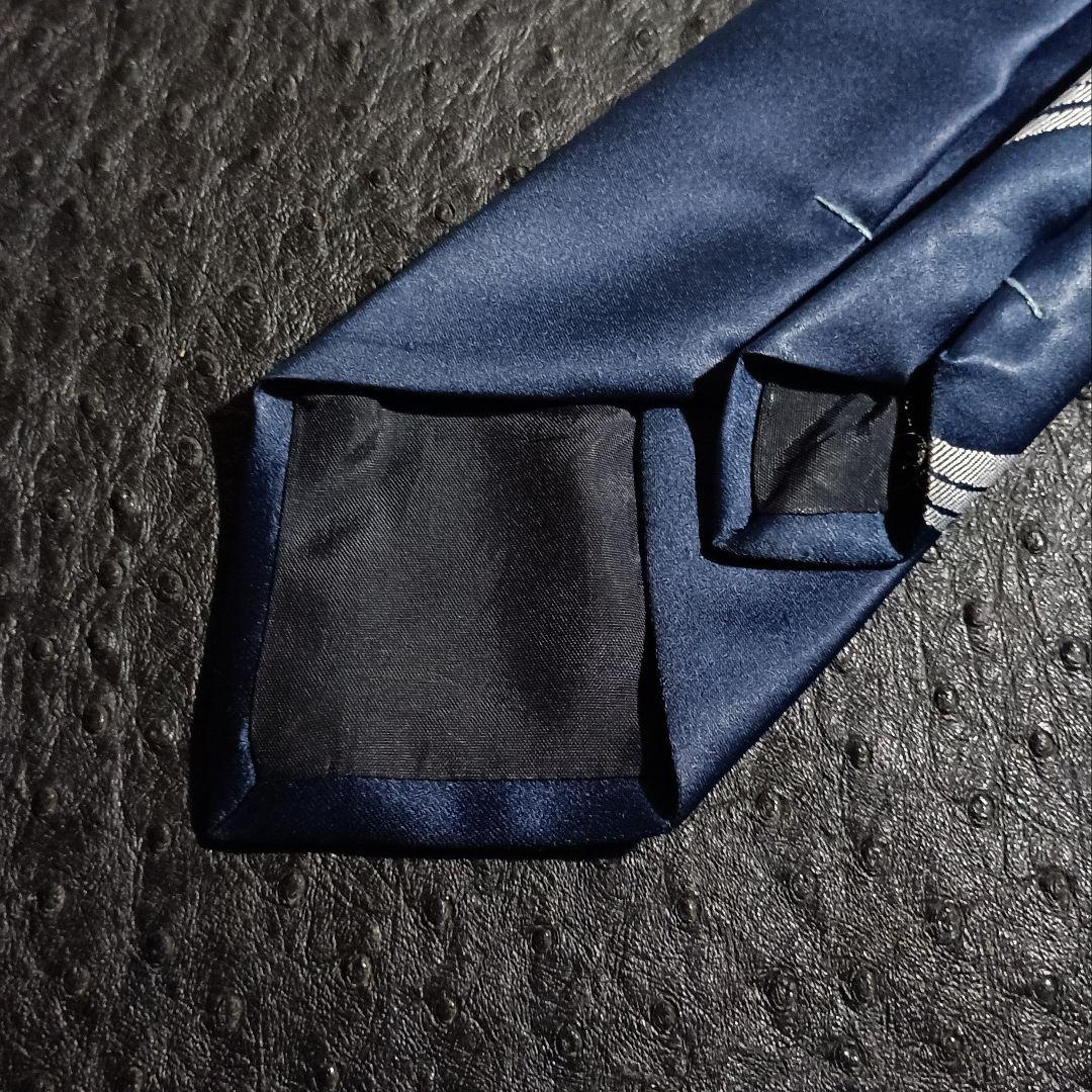 Z209 希少◆ブルーインパルスF86/JASDF 刺繍柄ネイビー系公認ネクタイ