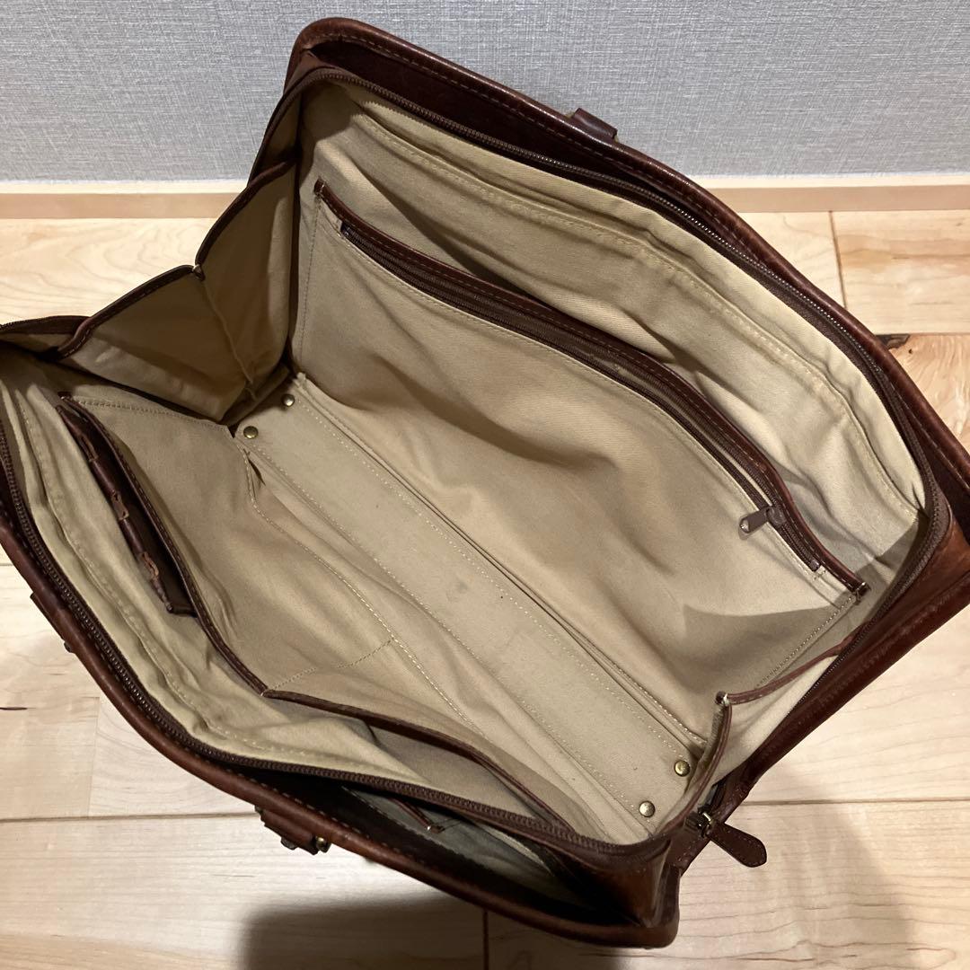 INDEED（インディード）ブリーフケース　ボルサ　ブラウン　オイルレザー