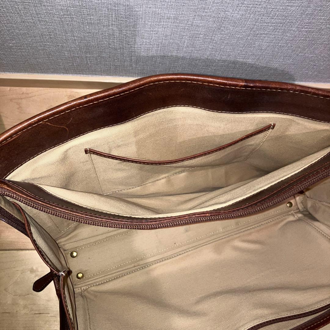 INDEED（インディード）ブリーフケース　ボルサ　ブラウン　オイルレザー