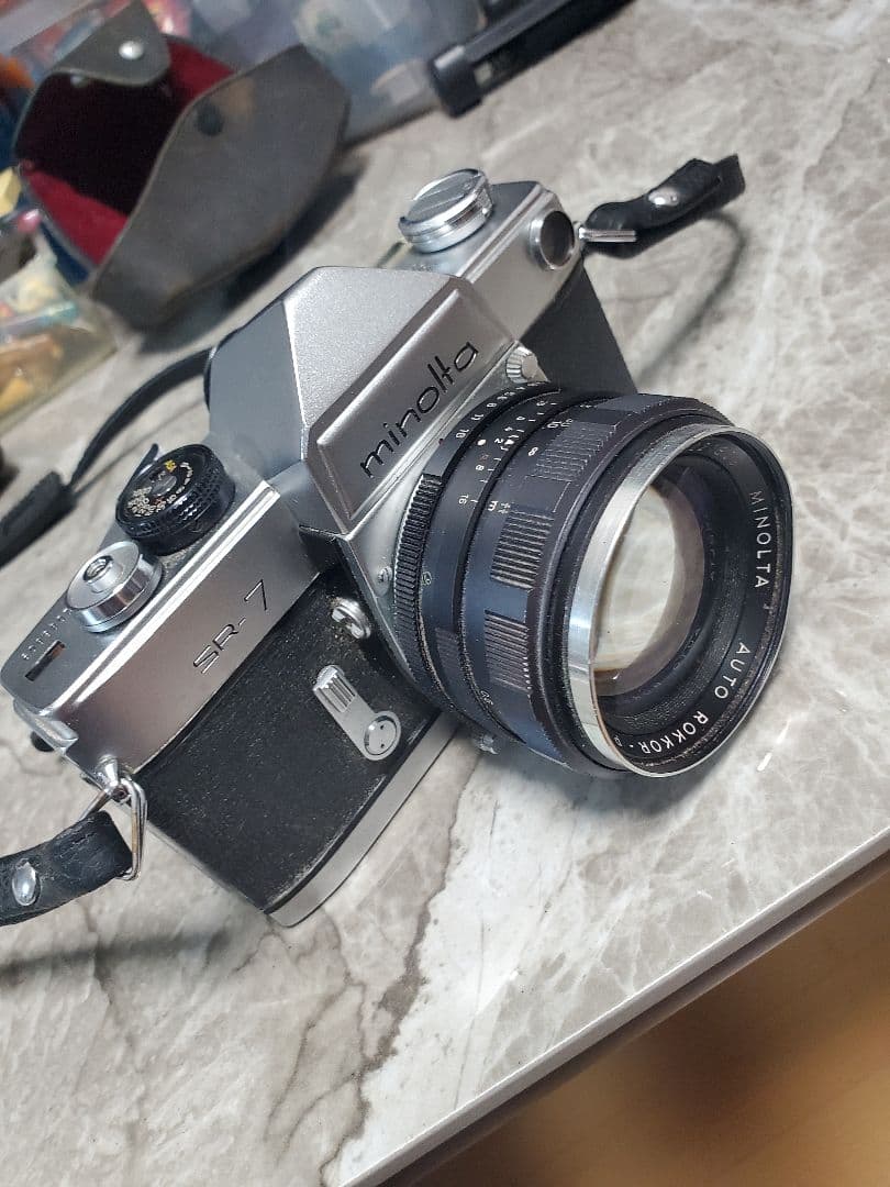 ⭐昭和レトロ希少カメラ⭐ Minolta SR-7 フィルムカメラ、三脚足セット