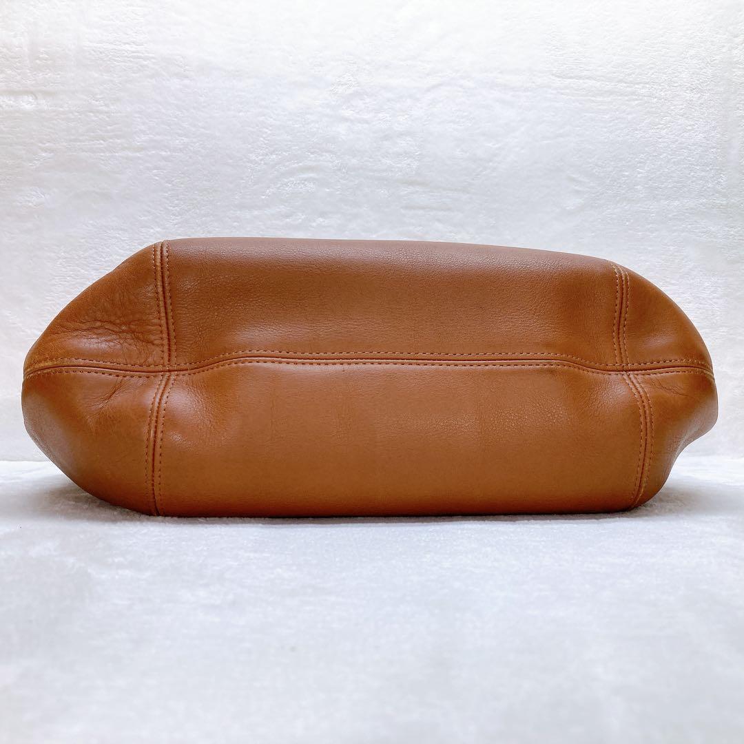 ✨美品✨COACH コーチ トートバッグ がま口 ブラウン 肩掛け レザー 革
