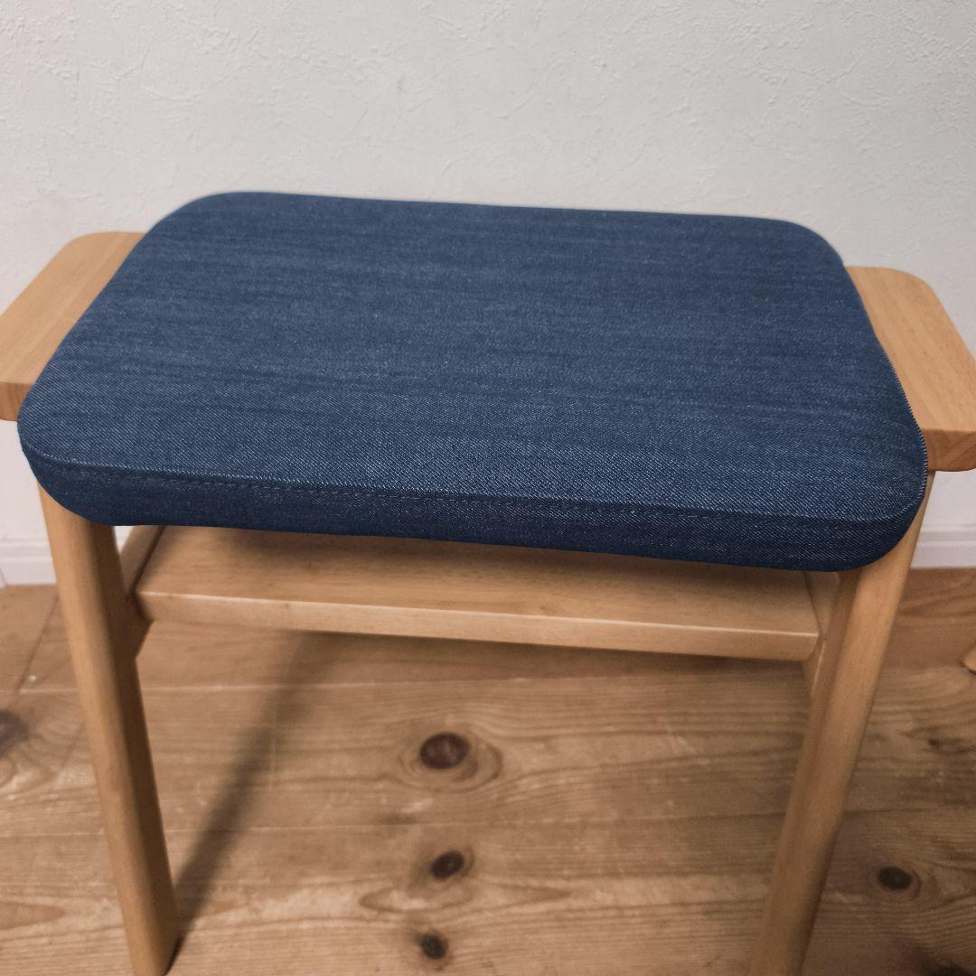 残反をつかったスタッキングスツール デニムネイビー2個セット　無印良品