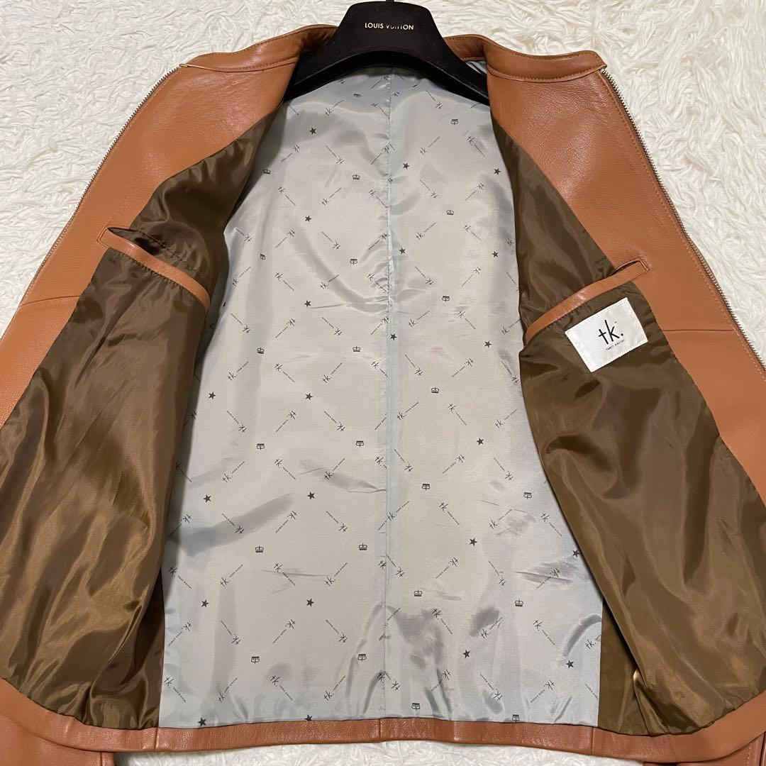 現行モデル/極美品　タケオキクチ　ラムレザージャケット　キャメルカラー　M　本革