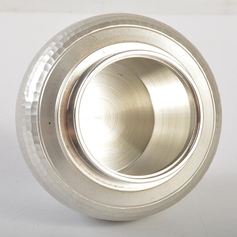 煎茶道具　錫半製　精錫　鎚目　茶壷　茶心壷　約251g　M　R7242