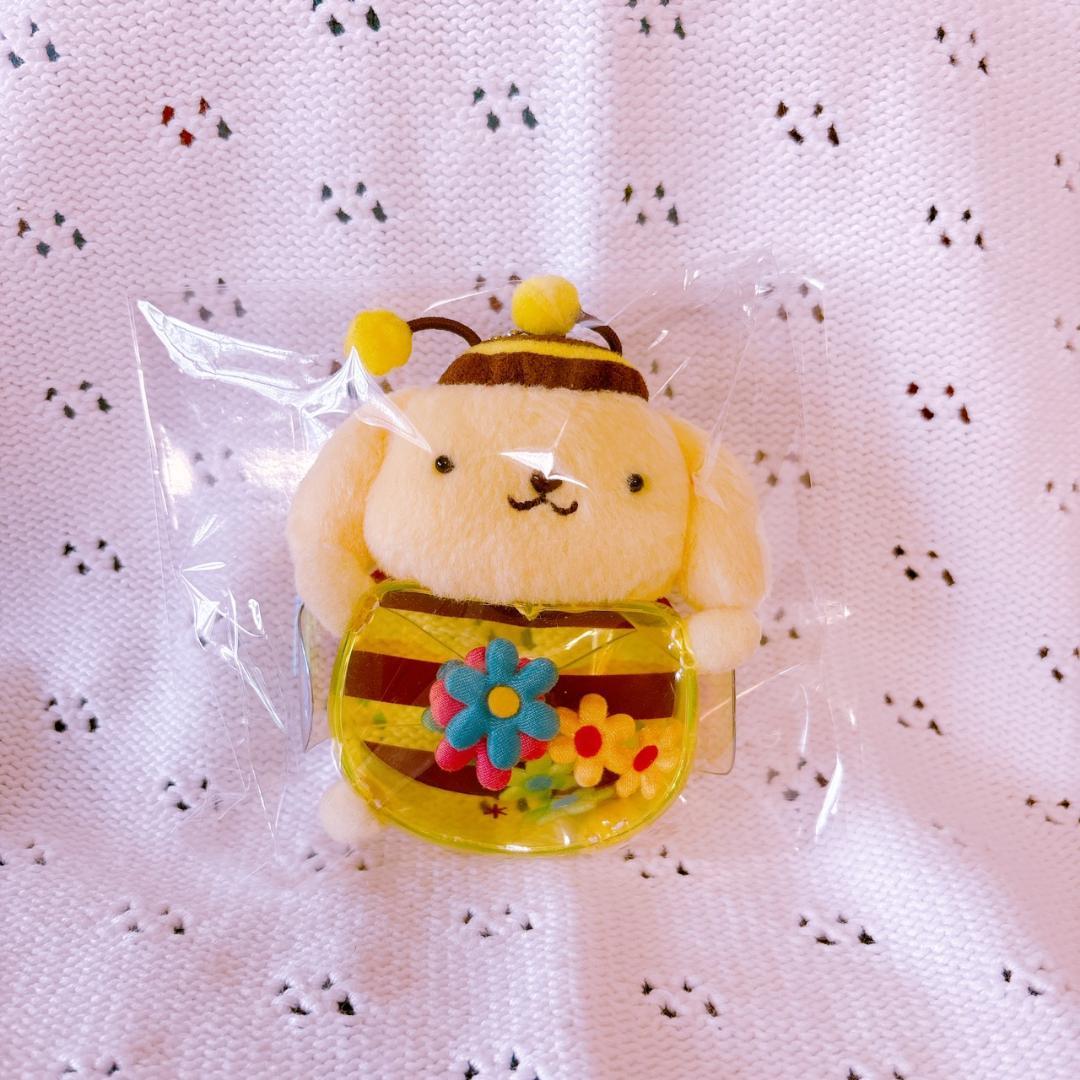 サンリオ　ポムポムプリン　ハチ　ぬいぐるみ　マスコット