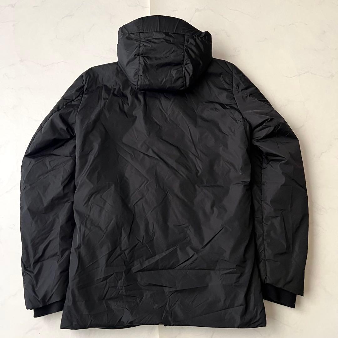 美品 PRADA SPORTS ナイロン 中綿ジャケット ラバーロゴ 黒 44