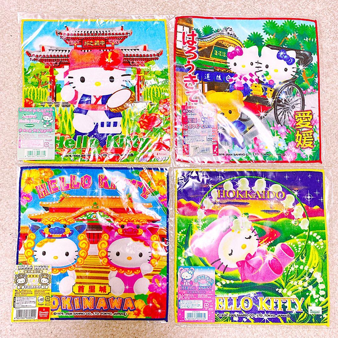ハローキティ ご当地 プチタオル 新品 雪うさぎ クリオネ エンジェルキティ