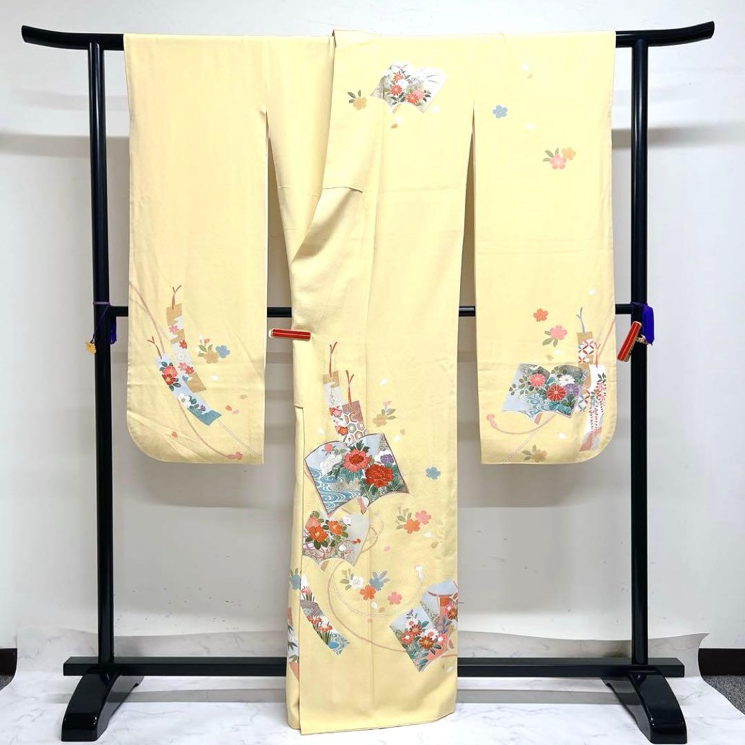 振袖　金駒刺繍　金彩　冊子　束ね熨斗　短冊　花晴れの日　成人式　着物　039k