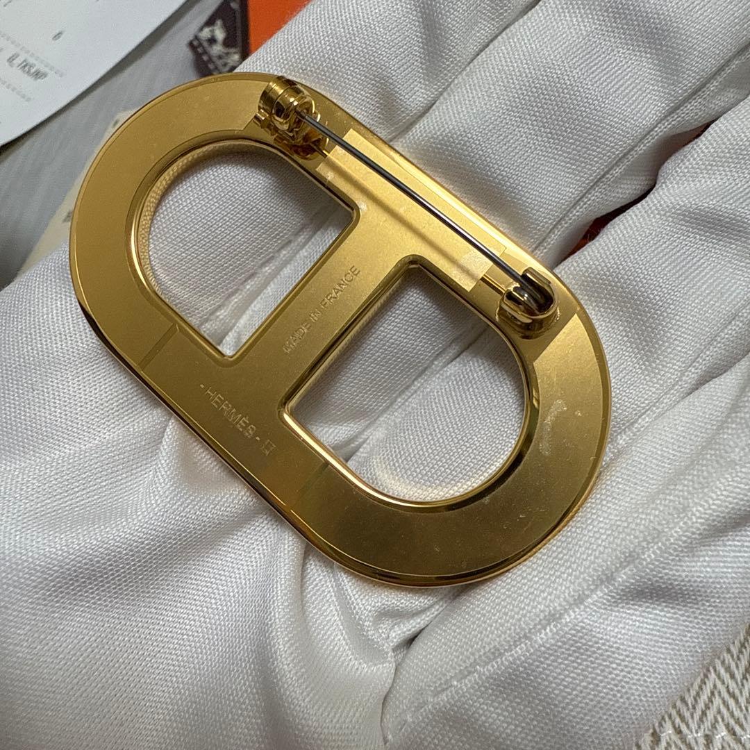 新品未使用エルメス　ブローチ　バッジ　シェーヌダンクル