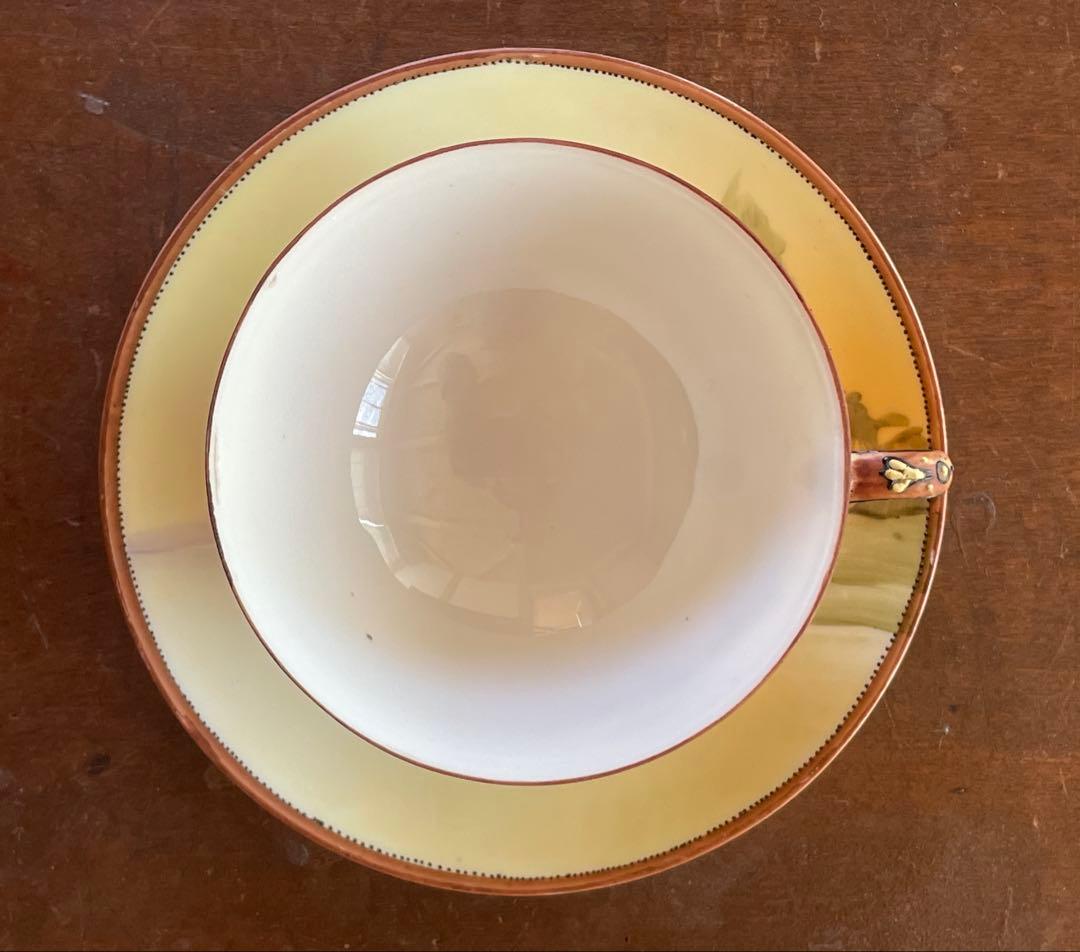 オールドノリタケ　カップ＆ソーサー　水辺の風景　明治期