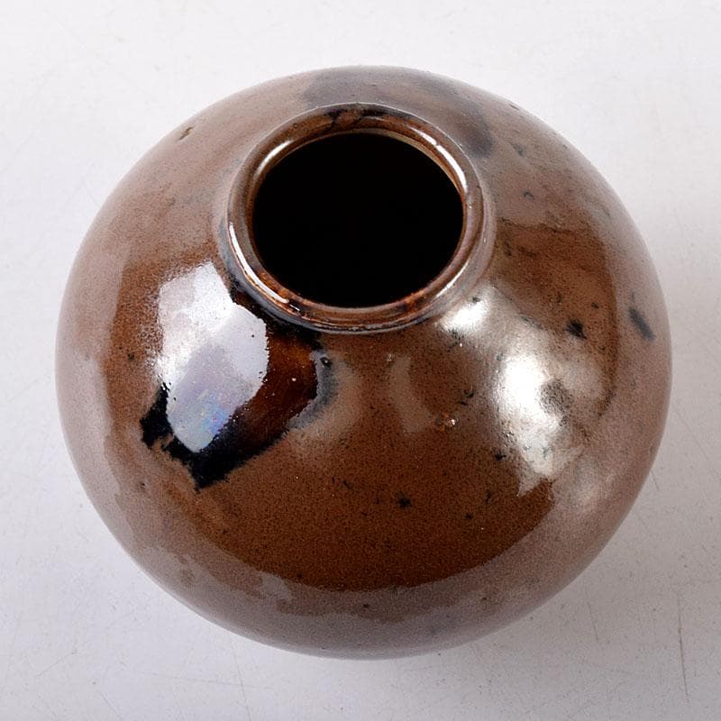 茶道具　尾戸焼　茄子茶入　仕覆付　時代箱　V　8195