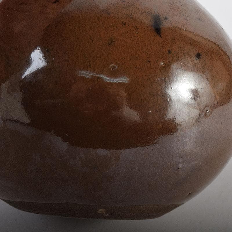 茶道具　尾戸焼　茄子茶入　仕覆付　時代箱　V　8195