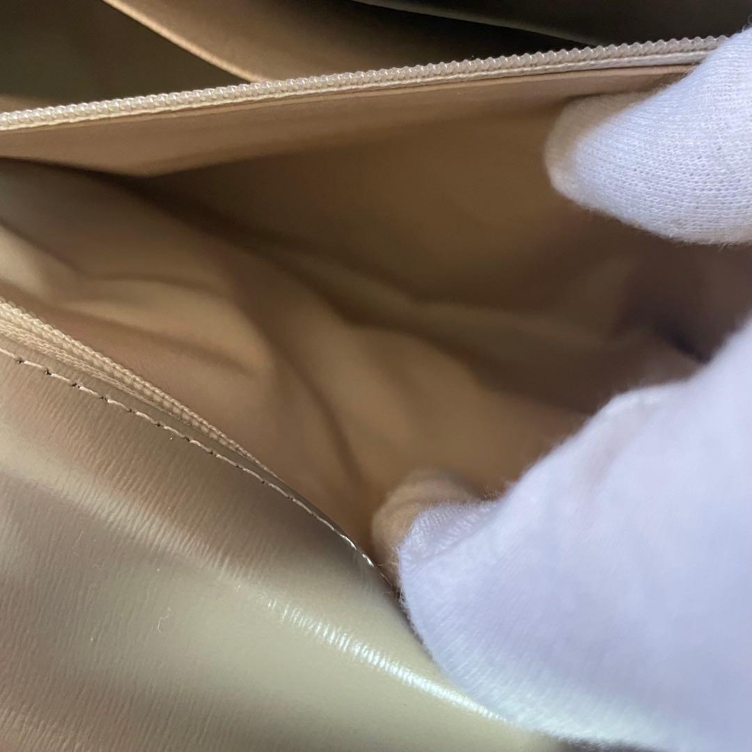 極美品 HAMANO 濱野皮革工芸 ロイヤルモデル フォーマルバッグ グレージュ