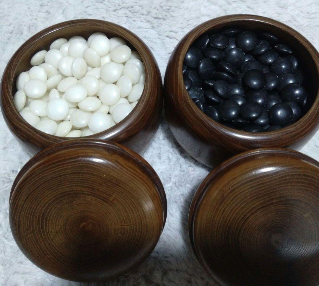 超希少【囲碁】大理石製　碁石セット　厚み10.3ミリ