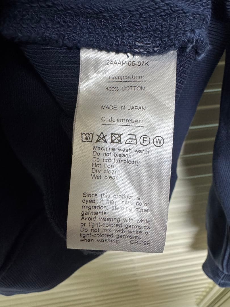 A.PRESSE ハーフジップ Half Zip Sweat Hoodie