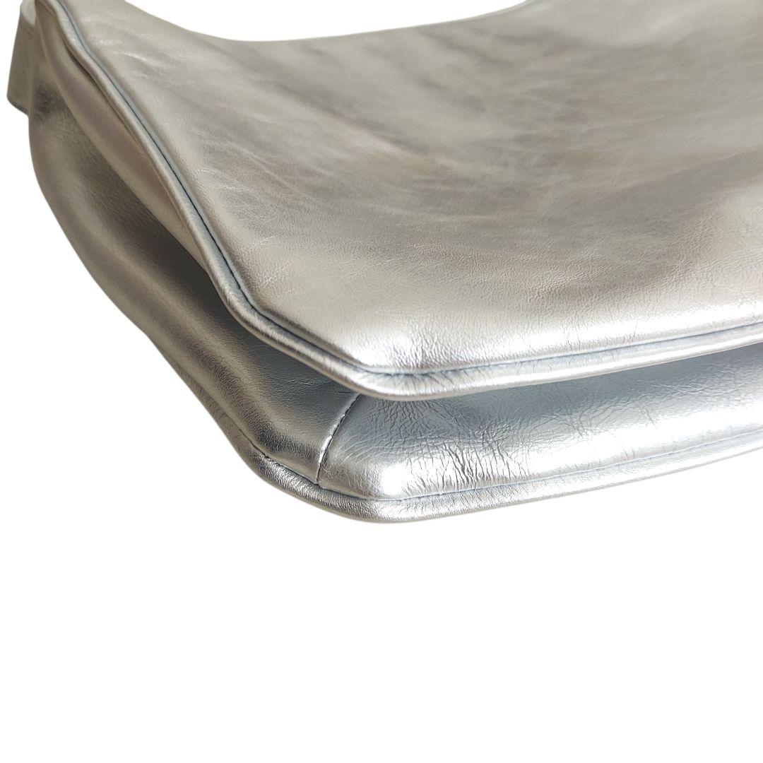 極美品✨ear PAPILLONNER　 スワローマチショルダー　本革 シルバー