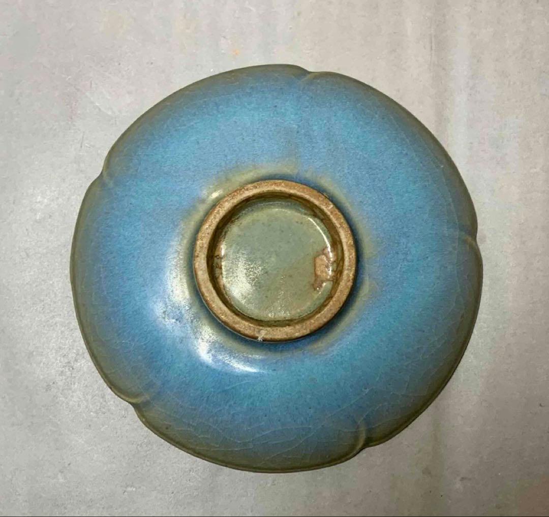 中国 花形托付　龍手付碗　f2220302