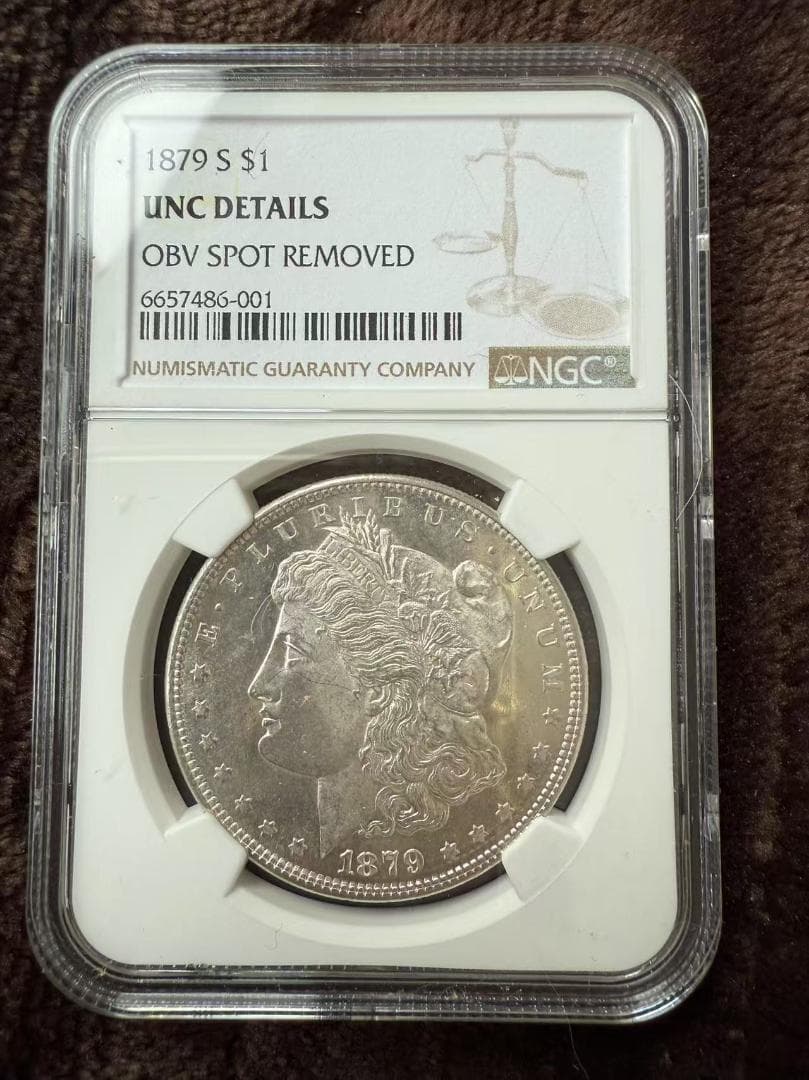 1879 S モルガン銀貨 UNC DETAILS