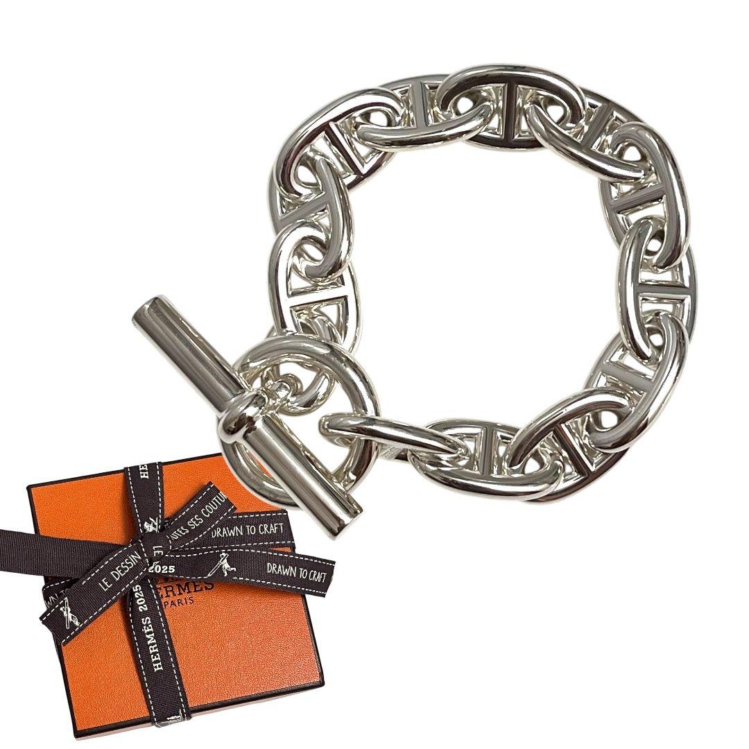 エルメス シェーヌダンクルTGM 12コマ シルバー925 ブレスレット