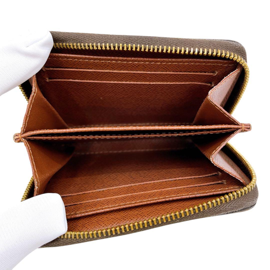 良品 ルイヴィトン M60067 ジッピー パース ケース ブラウン