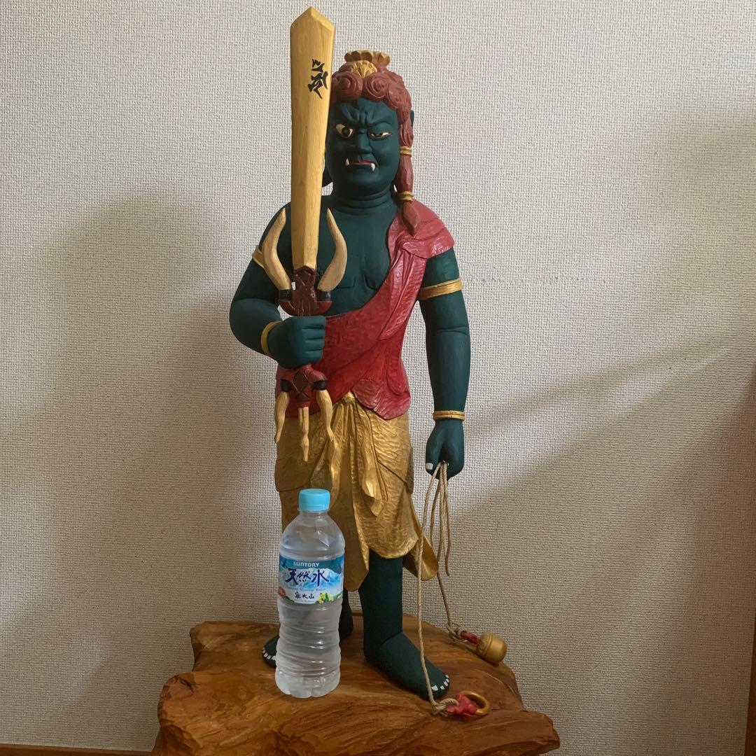 不動明王　仏像　特大　彫刻