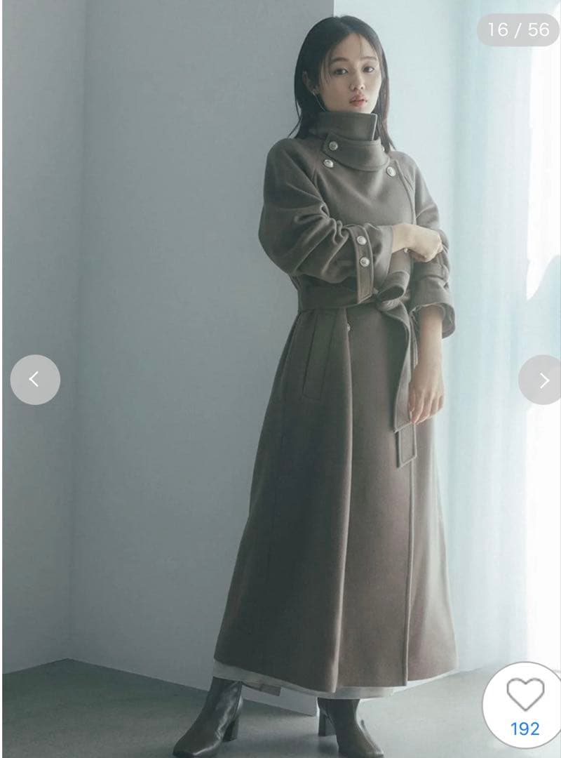 SNIDELウールカシミヤスタンドカラーコート　0サイズ 完売品