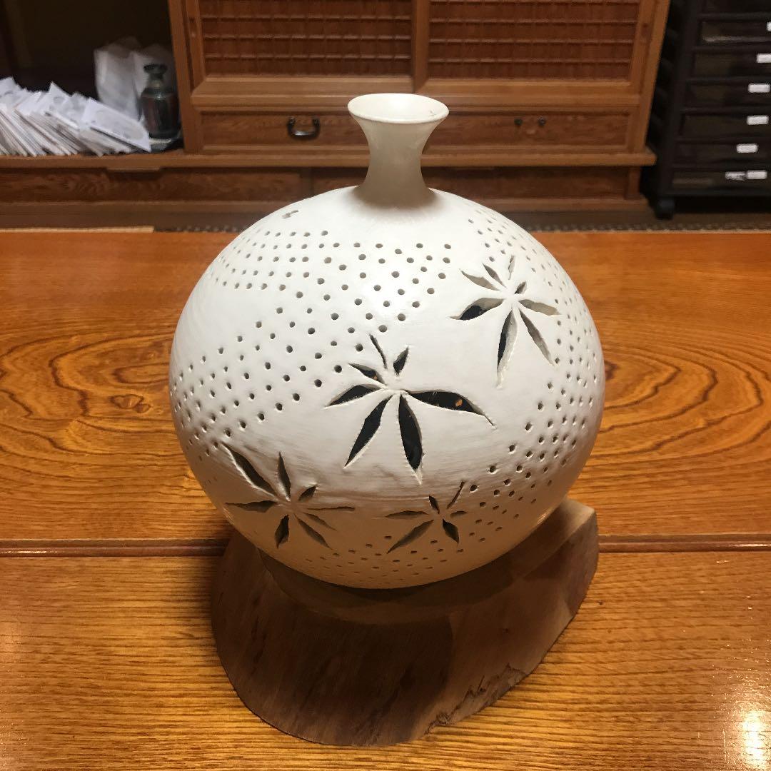 陶器の電気灯籠