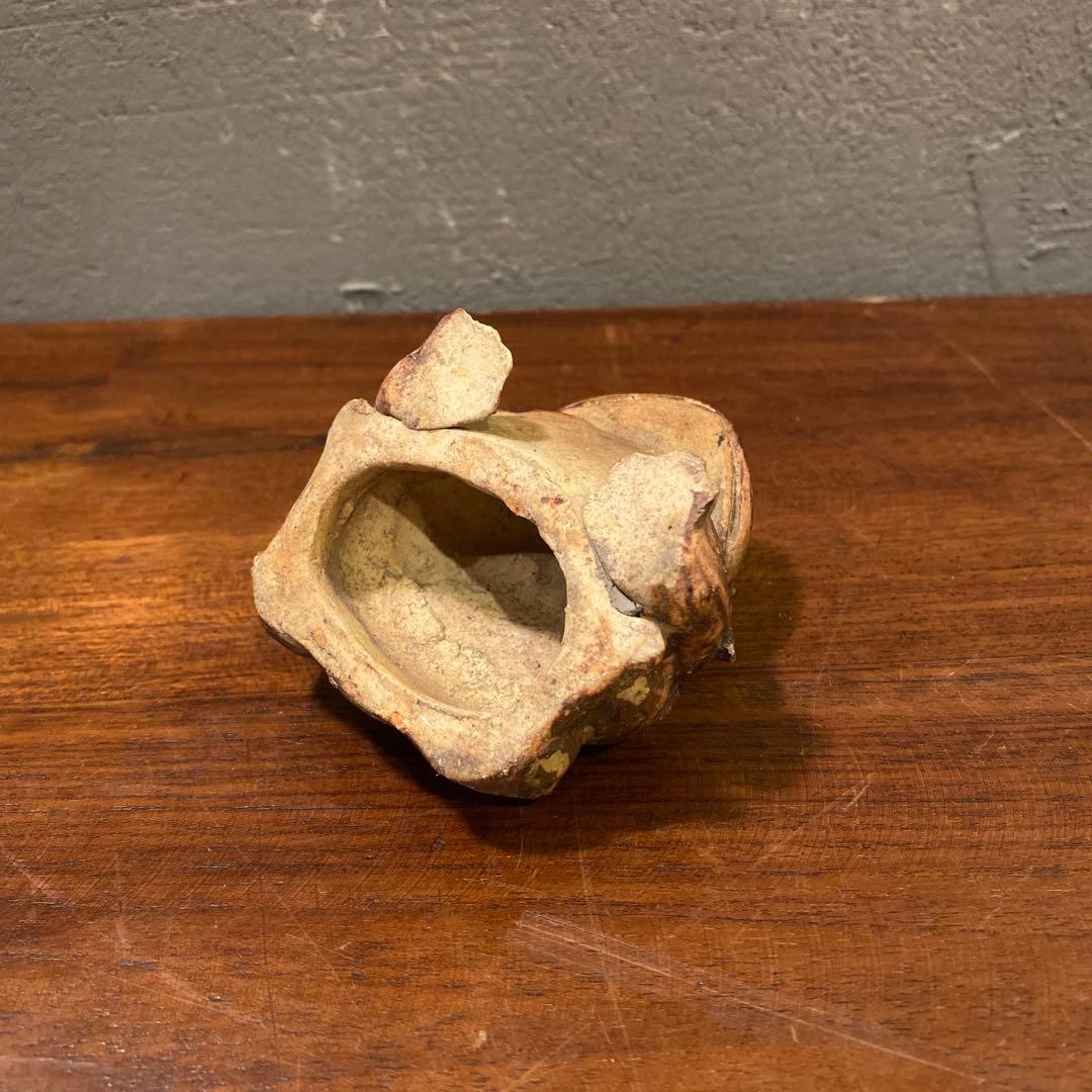 骨董品 蛙の置物 オブジェ カエル 時代物 陶器 コレクション 縁起物