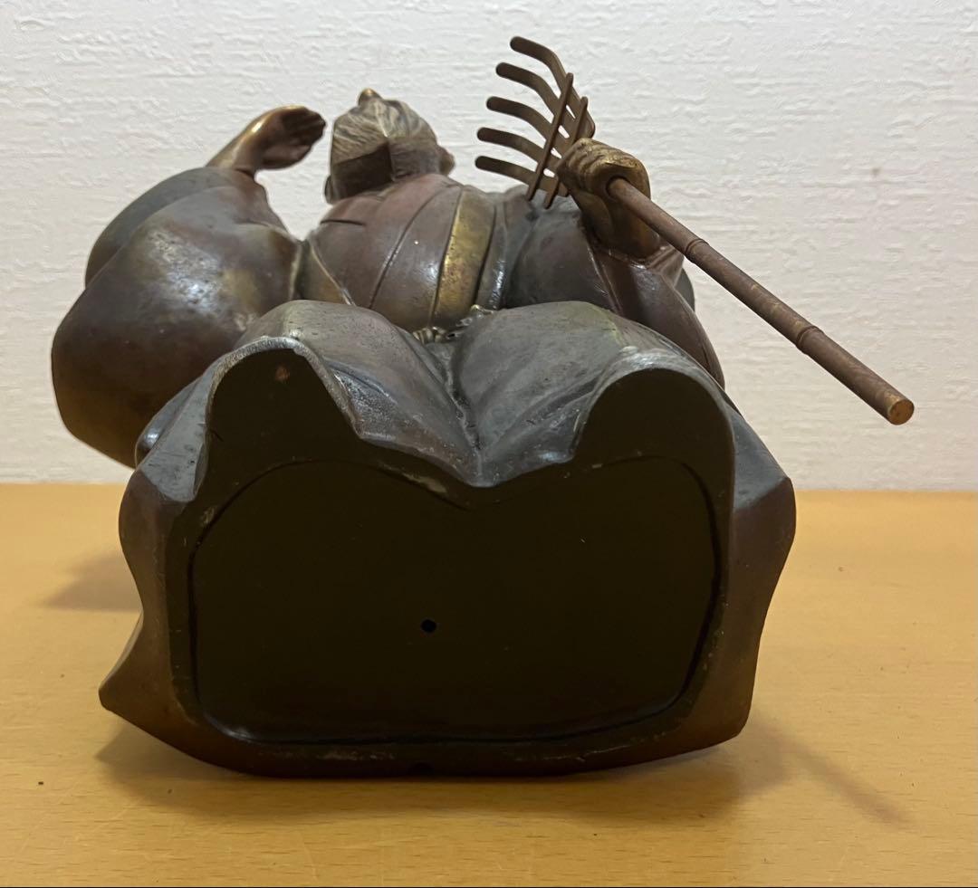 【置物】高砂人形 瑞穂 翁 嫗 日本人形 飾り 長寿 夫婦円満 縁起物 金属製