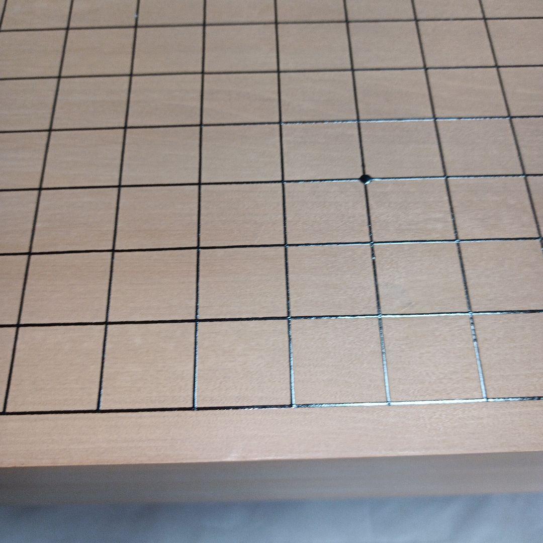 【美品】本格で重厚！碁盤（桂木材、へそあり）＆碁笥（けやき木材）＆碁石ハマグリ