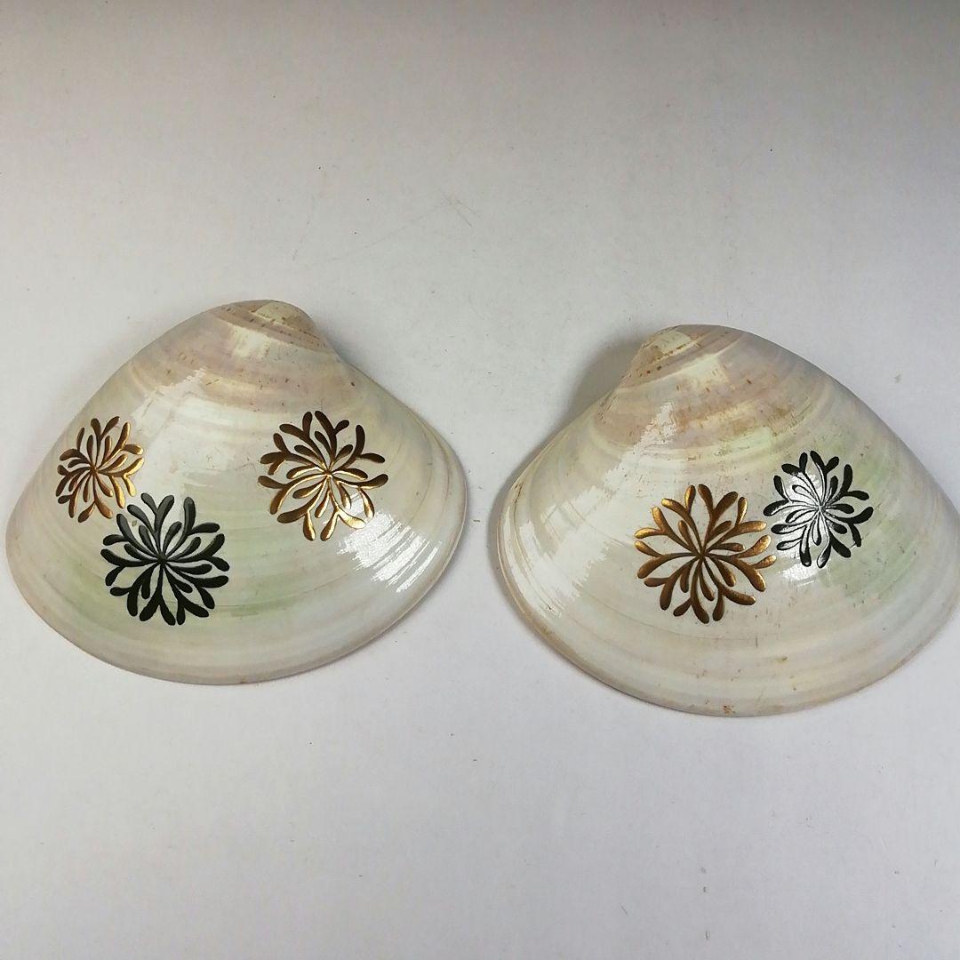 Ｔ７４７　香合　『海松絵　蛤香合』『伊藤表正』　共箱　茶道具