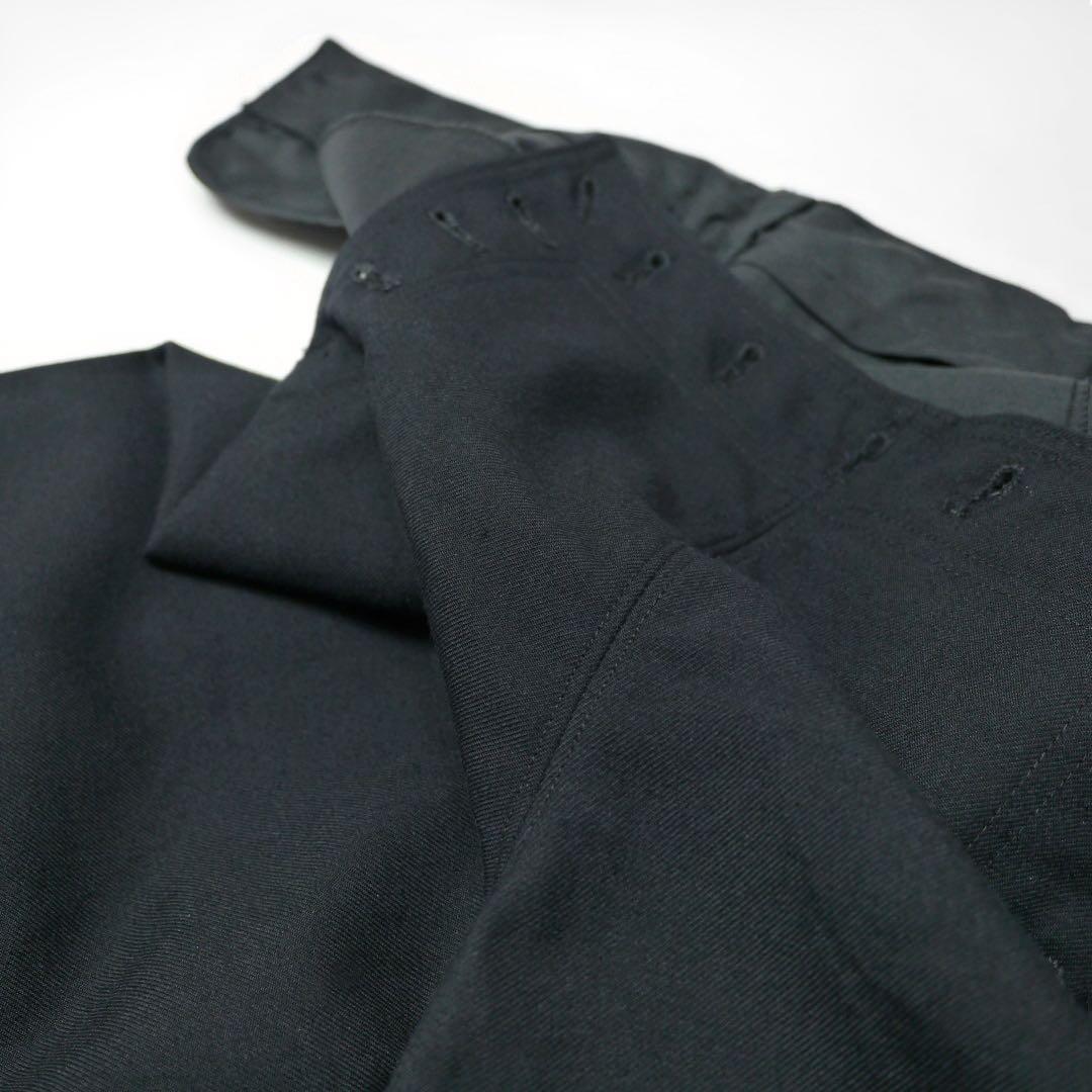 80sビンテージUS NAVYミリタリー ウール セーラーパンツ黒フレア ワイド